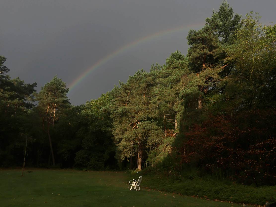 Regenboog in de ochtend<br>
Zeist NL, 6 oktober 2017